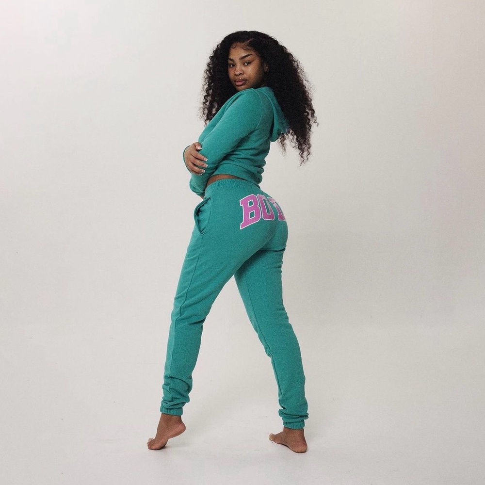 Body By Raven Tracy Sweatsuit in Teal and Pink